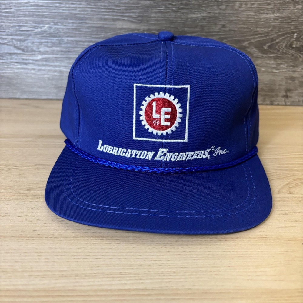 VINTAGE Lubrication Engineers Hat Cap Snap Back K-Products Mens USA 80s